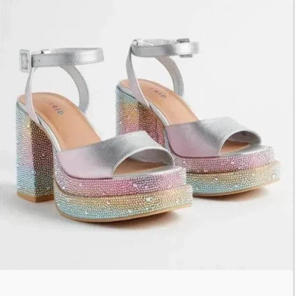 Torrid Pride Rainbow platform heels - Picture 1 of 8
